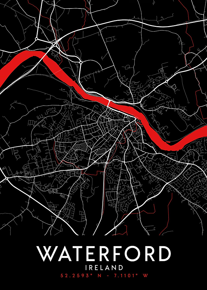 Waterford Dark Map