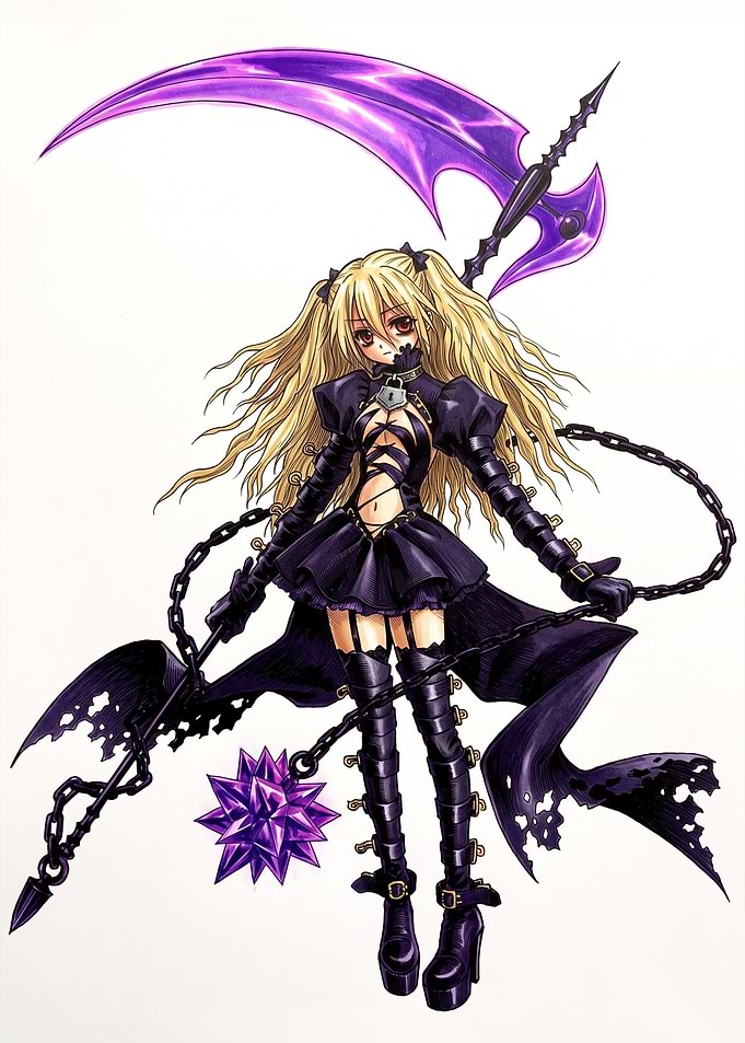 Anime Girl with Scythe and Chains