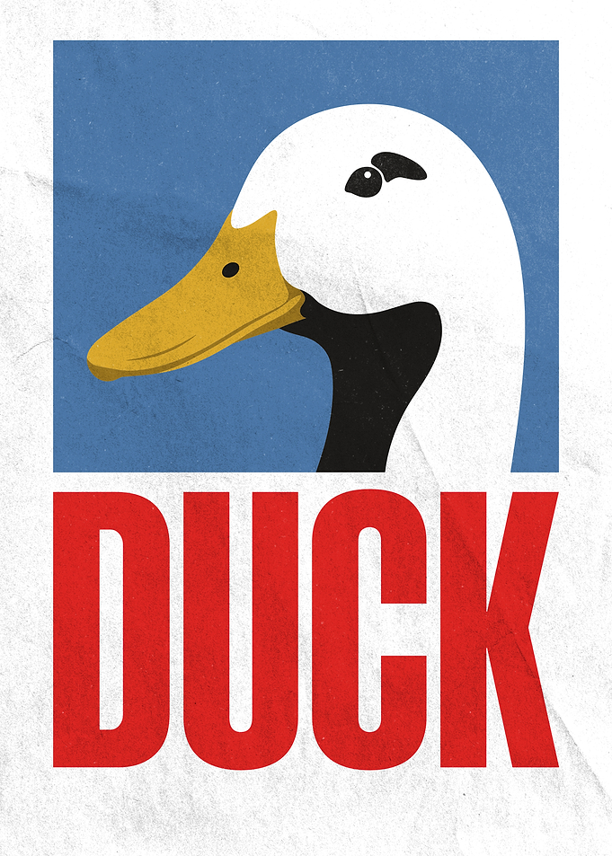 Minimalist Duck Poster