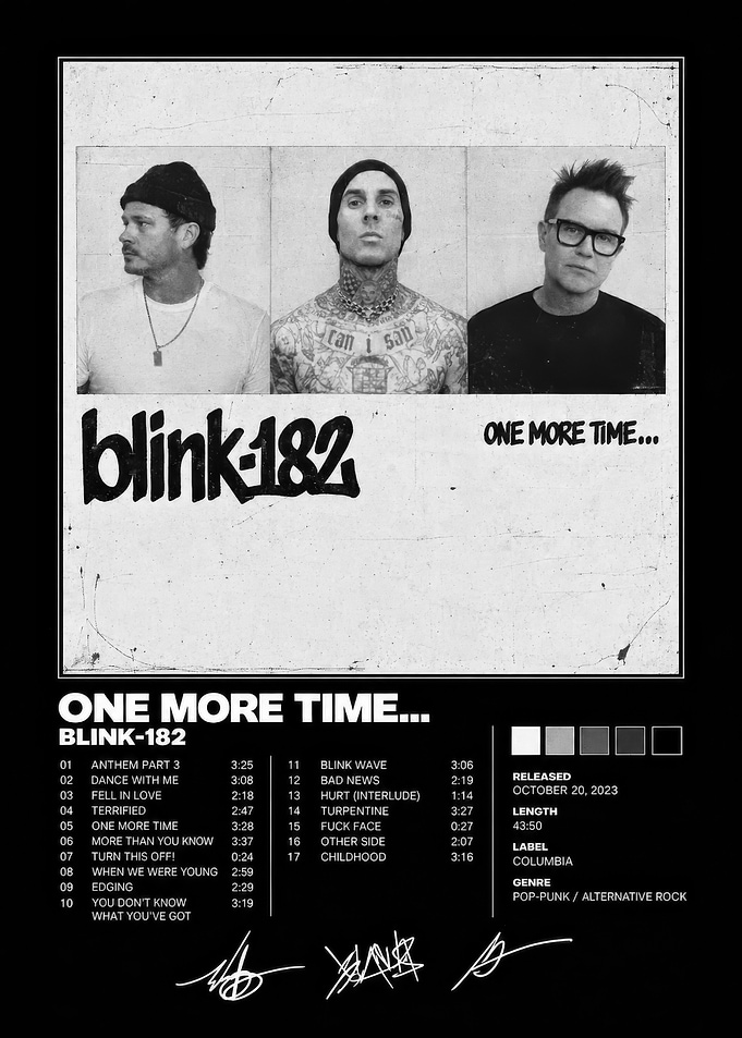 Blink-182 One More Time Album Poster