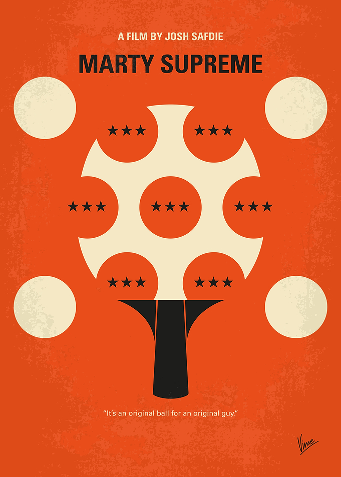 Marty Supreme Minimalist Movie Poster