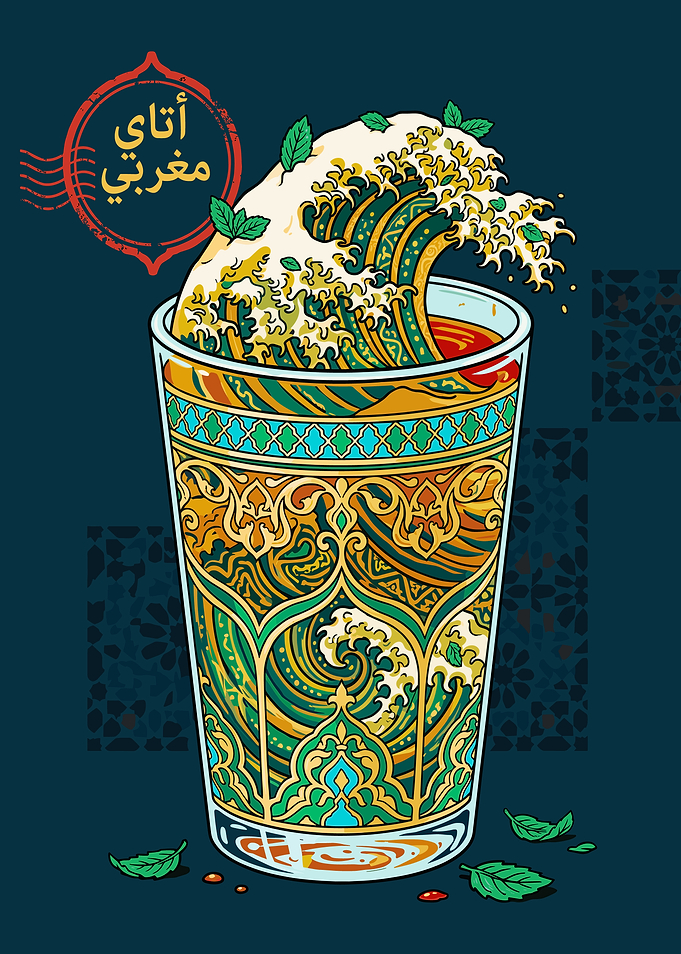 Moroccan Mint Tea Great Wave Art