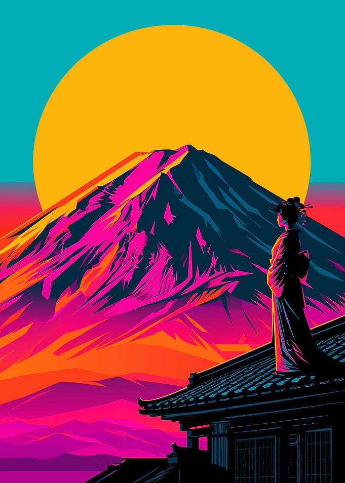 Crimson Fuji at Sunset