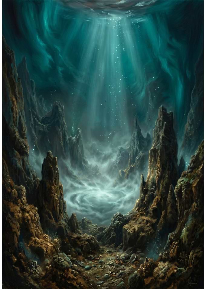 Mystical Underwater Abyss Landscape