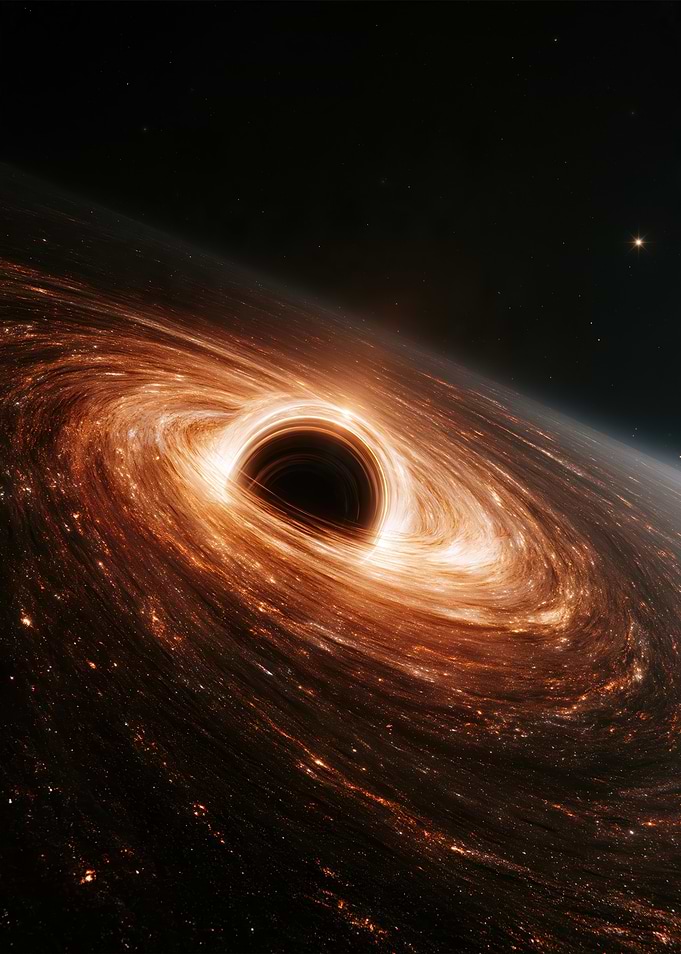 Supermassive Black Hole in Deep Space