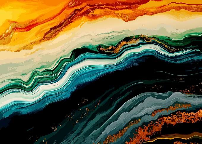 Abstract Fluid Marble Texture Art