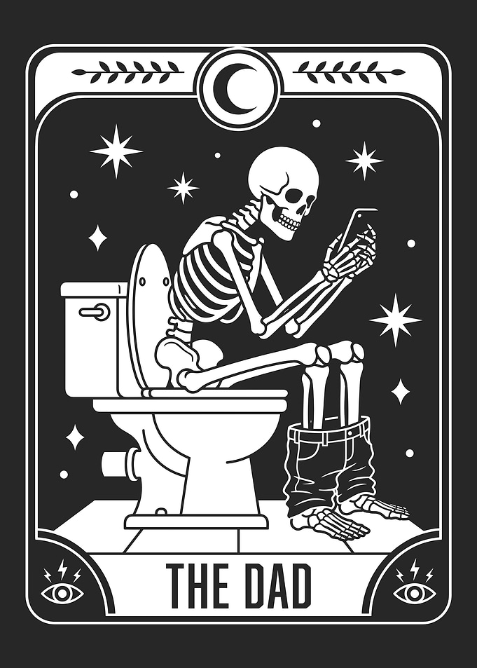 The Dad Tarot Card Skeleton