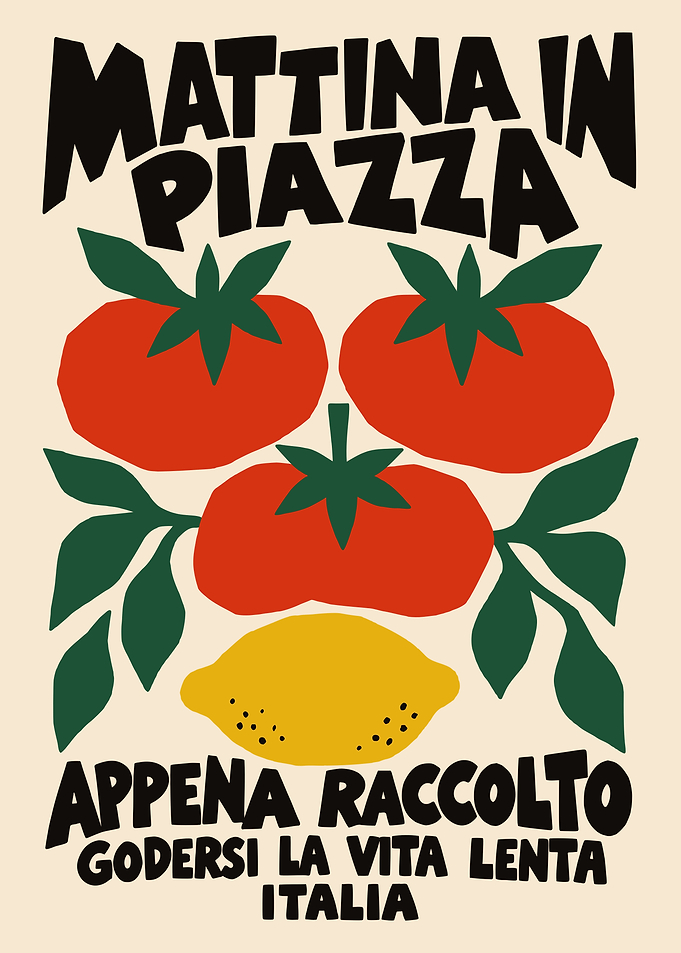 Italian Market Produce Poster