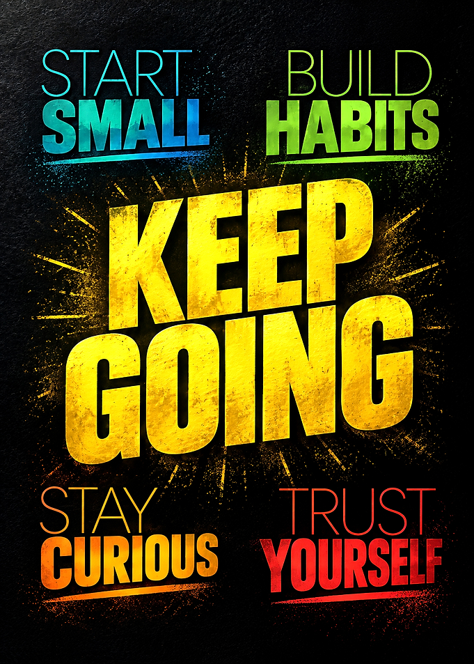 Inspirational Keep Going Motivational Poster