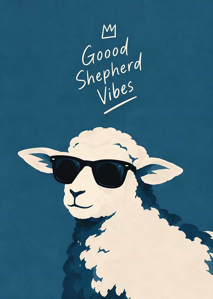 Cool Sheep with Sunglasses Poster