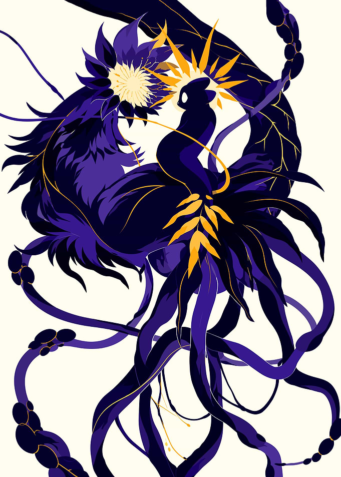 Rain World Void and Flower Art