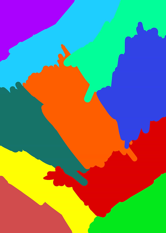 Vibrant Abstract Color Block Composition