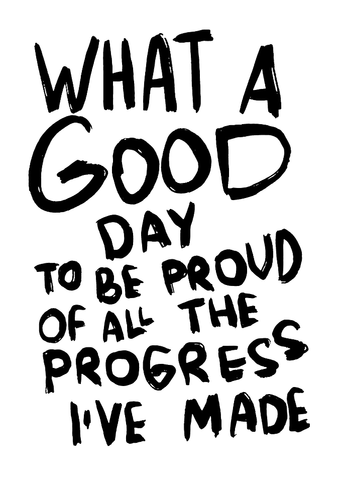 Inspirational Progress Quote Wall Art