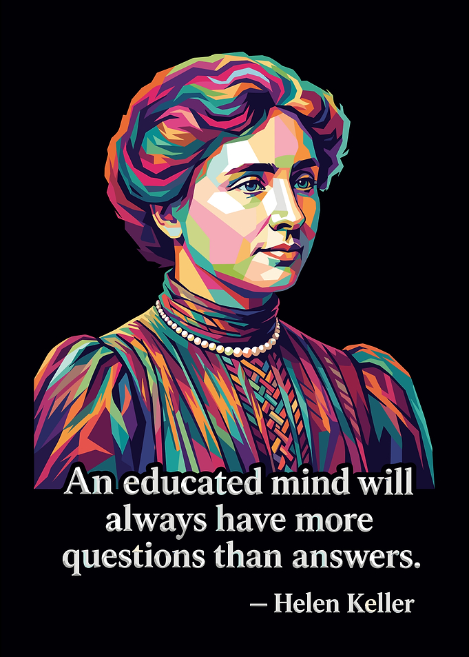 Helen Keller Pop Art Quote Poster