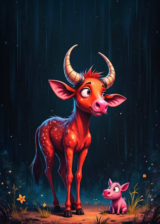 Red Bull Fantasy Creature Art