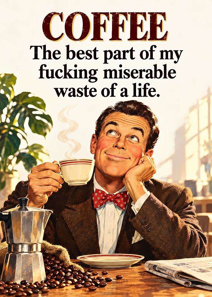 Retro Coffee Lover Poster