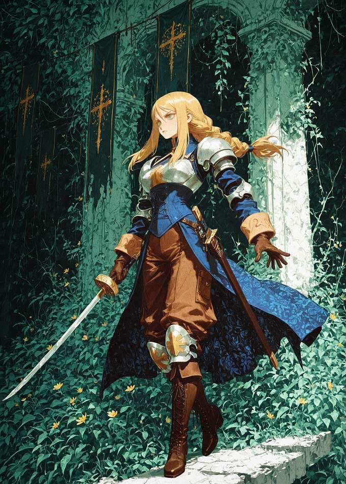 Female Knight Fantasy Art Poster