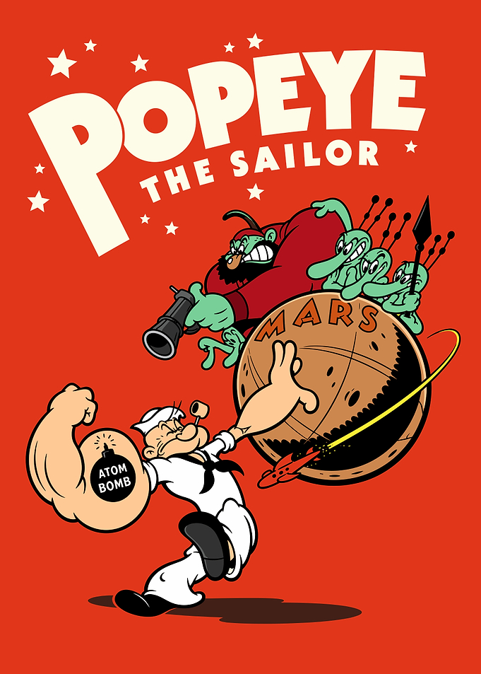 Popeye the Sailor vs Martians Poster