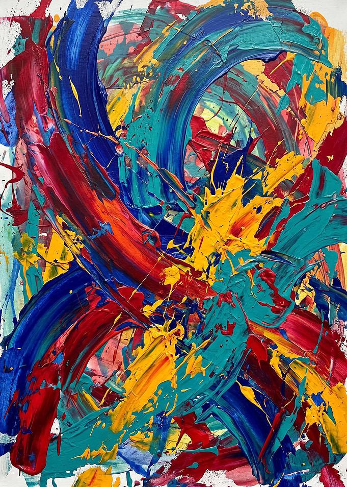 Vibrant Abstract Oil Paint Swirls