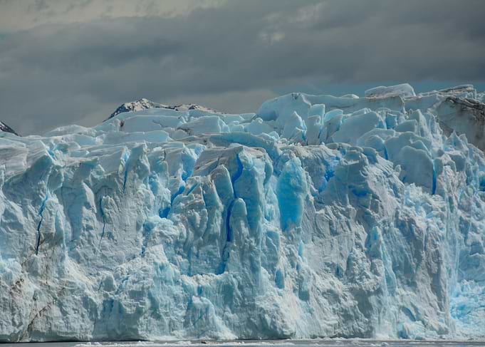 Majestic Blue Glacier Ice Wall