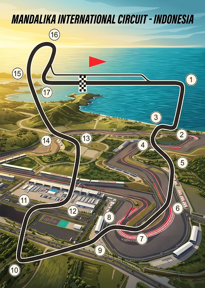 Mandalika International Circuit Map Indonesia