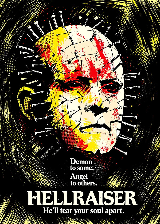 Hellraiser Pinhead Horror Movie Poster
