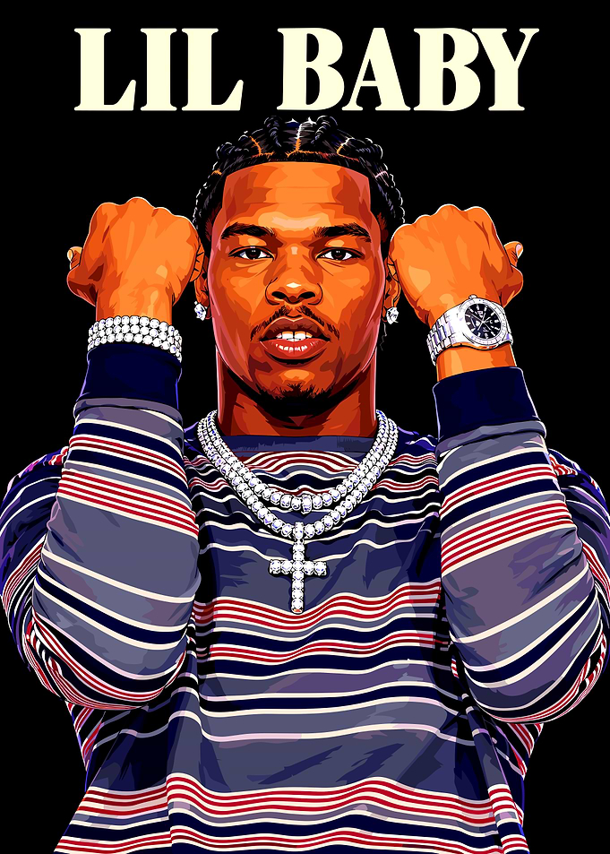 Lil Baby Portrait Poster