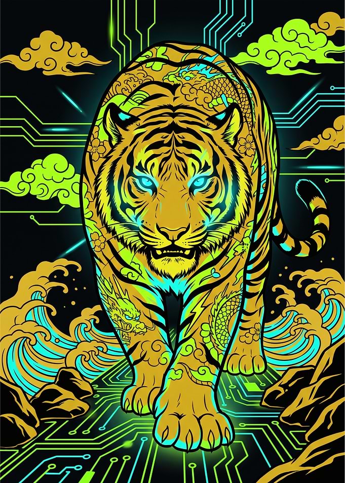 Cybernetic Byakko Tiger : the Guardian of the West