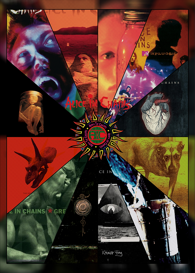 Alice in Chains Discography Collage Poster