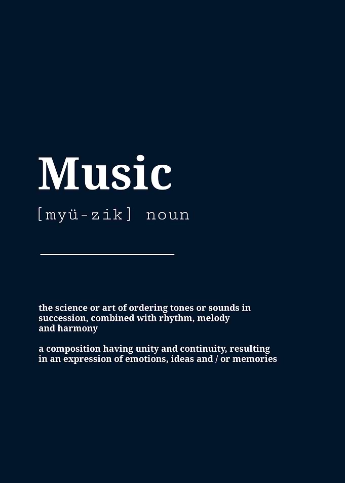 Dictionary Definition of Music Poster
