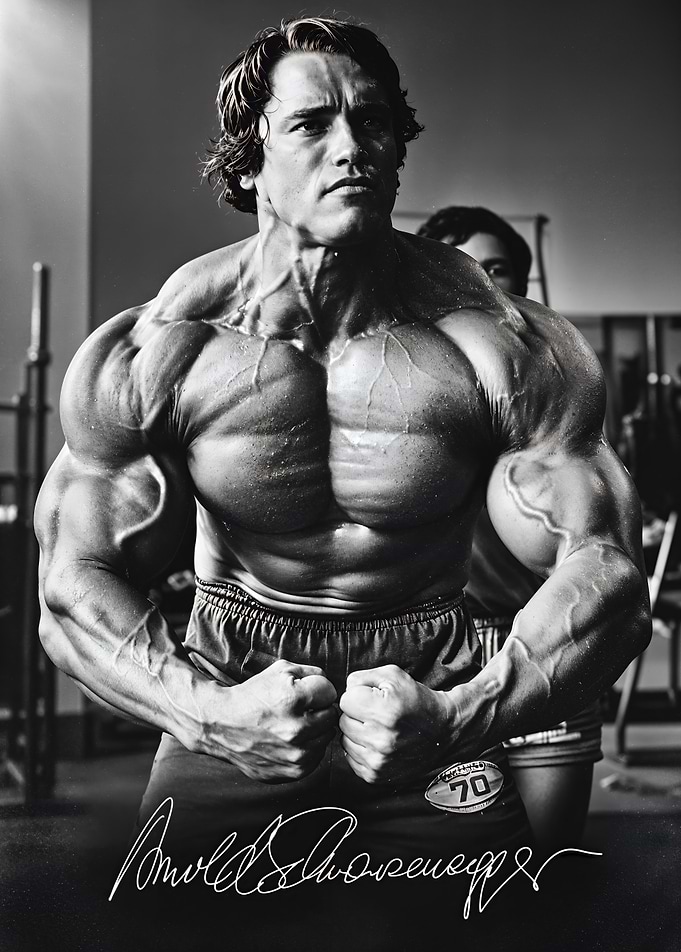 Arnold Schwarzenegger Bodybuilding Portrait