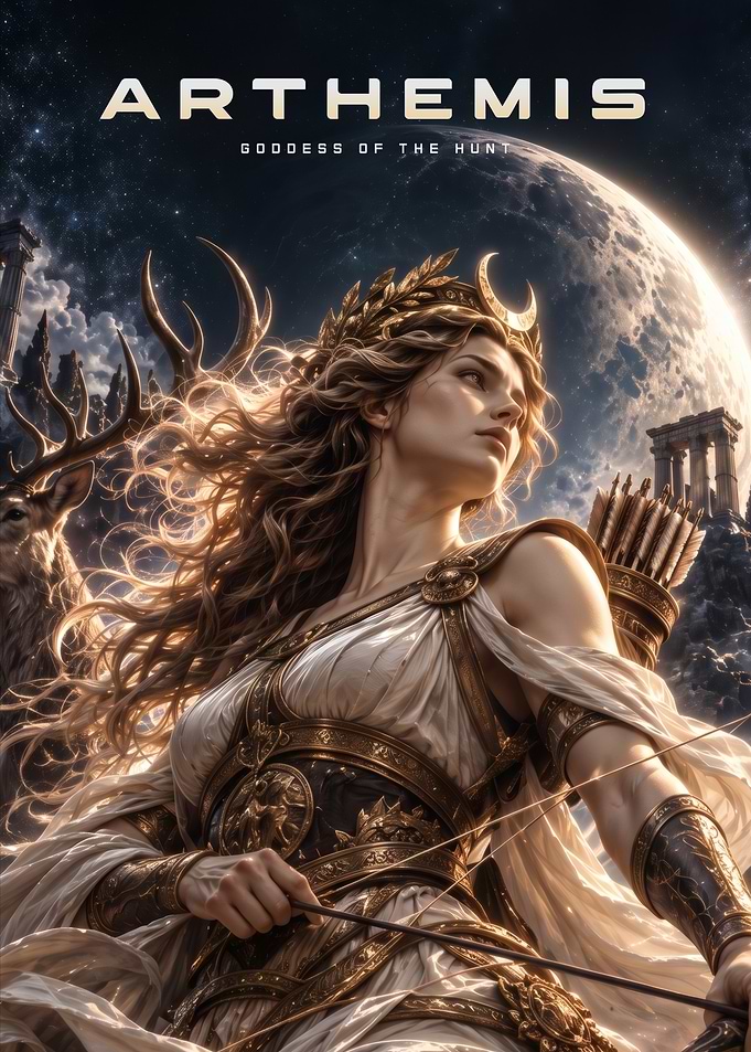 Artemis Goddess of the Hunt Poster
