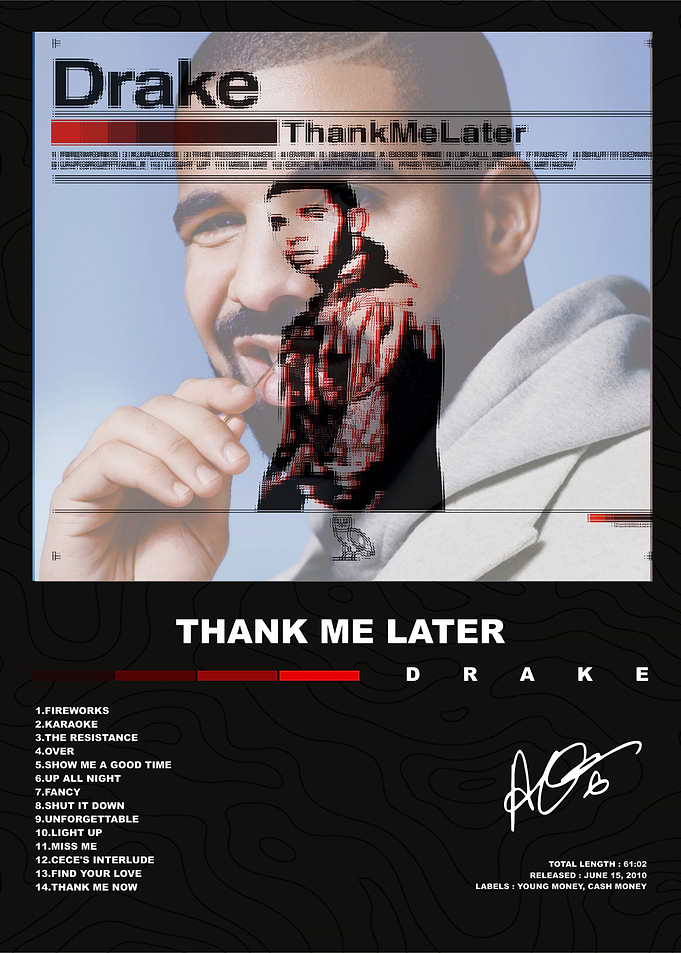 Drake Thank Me Later Album Poster