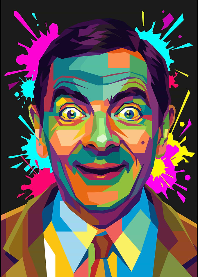Mr. Bean Pop Art Portrait