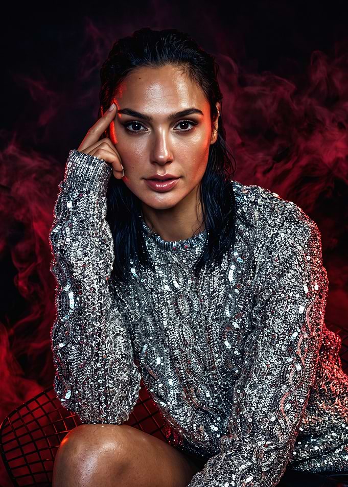 Gal Gadot in Sequin Sweater
