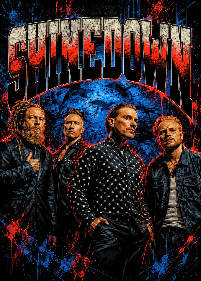 Shinedown Band Portrait Poster