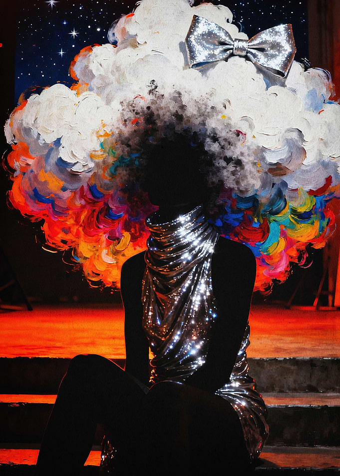 Cloud Hair Silhouette Fashion Art