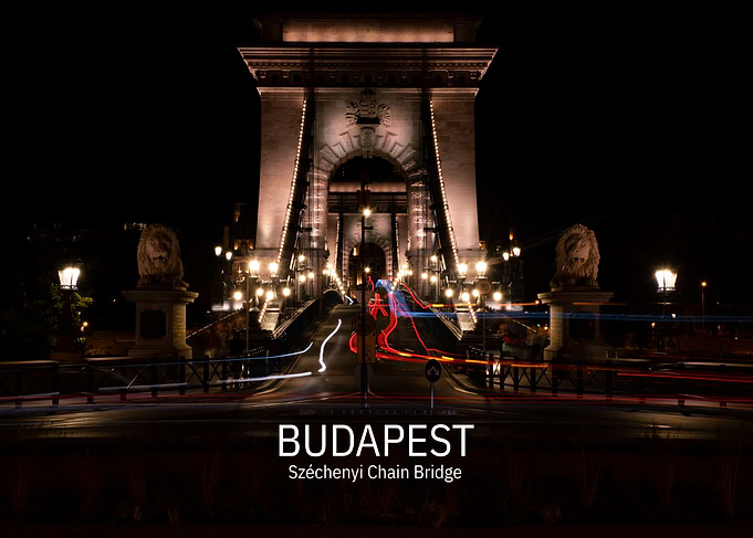Budapest Széchenyi Chain Bridge at Night