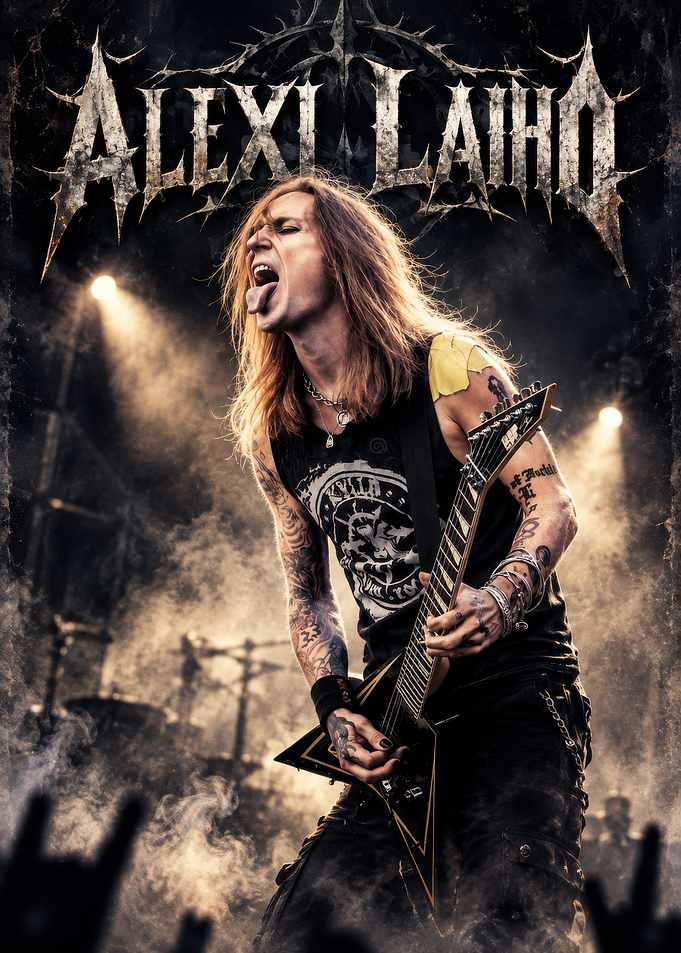 Alexi Laiho Metal Guitarist Poster