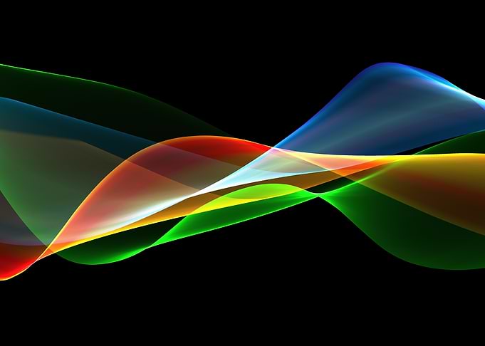 Abstract Colorful Light Waves