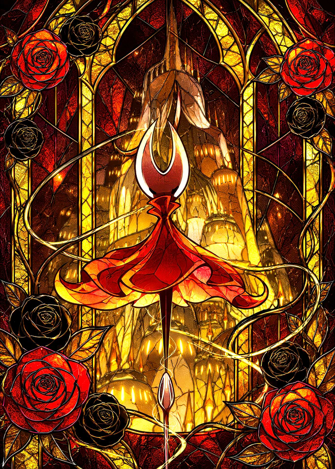 Hornet Stained Glass Hollow Knight Art