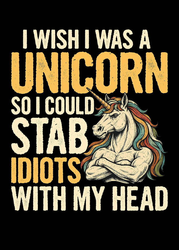 Funny Unicorn Sarcastic Quote Graphic