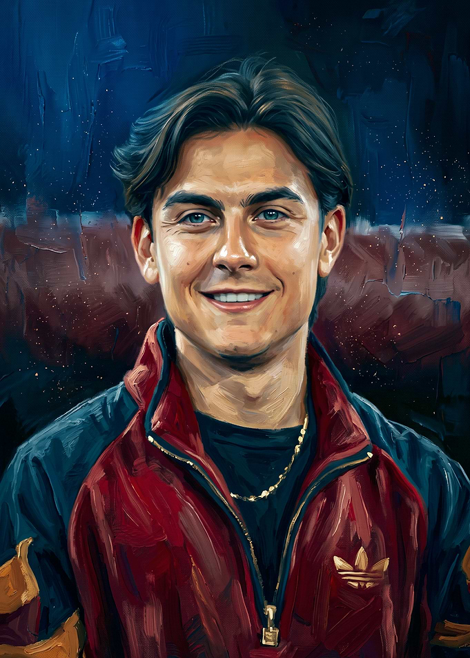 Paulo Dybala Oil Painting Portrait