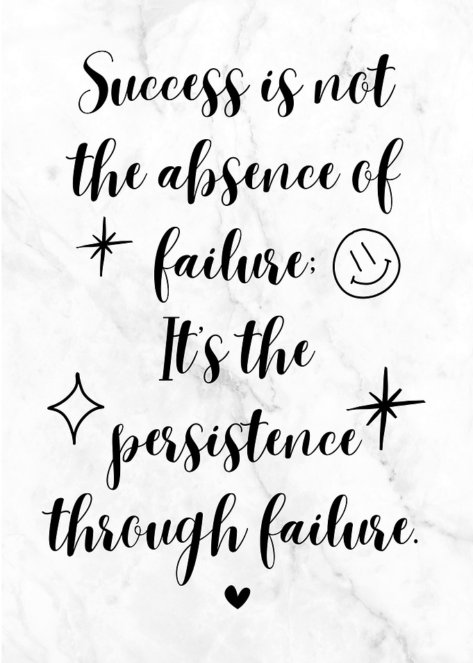 Success Persistence Inspirational Quote Wall Art