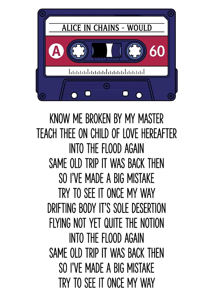 Alice in Chains Would Cassette Art