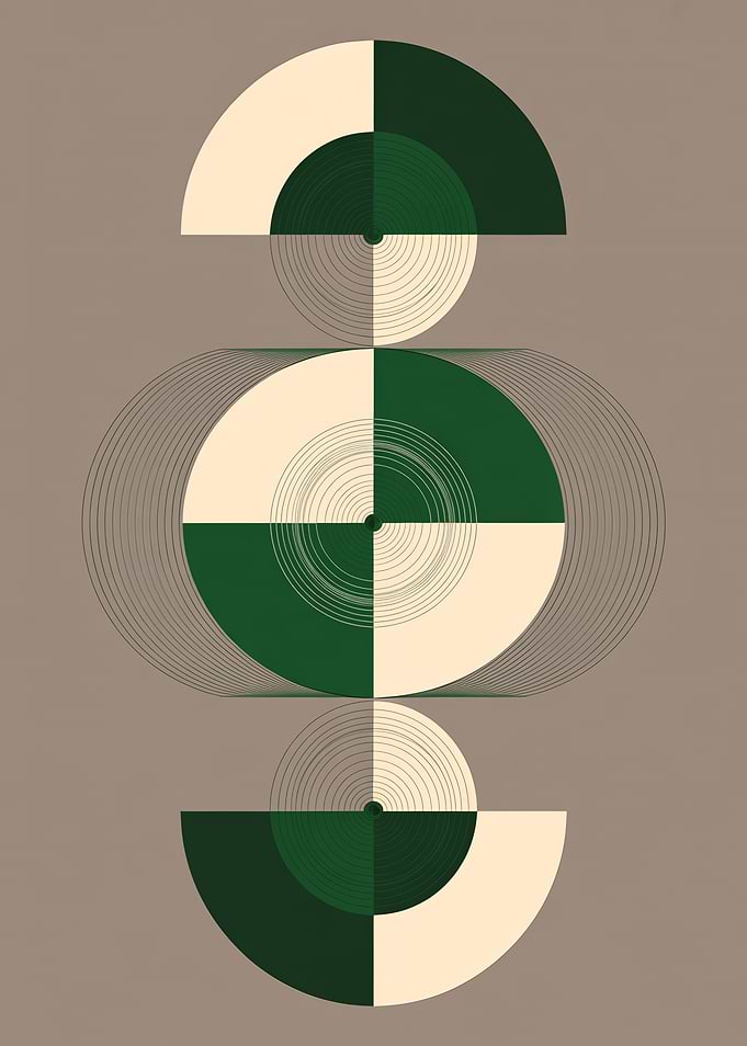 Geometric Abstract Circles and Lines