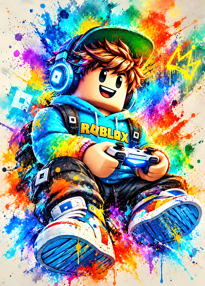 Colorful Roblox Gamer Digital Art