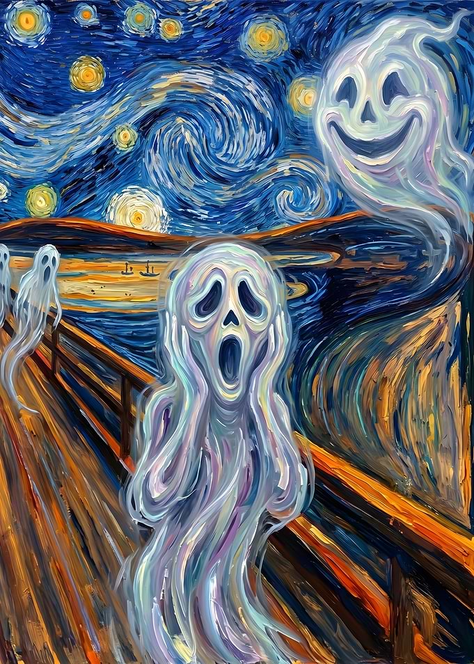 The Scream Meets Starry Night Mashup