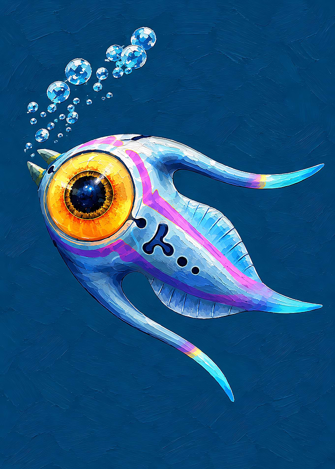 Subnautica Peeper Fish Digital Art