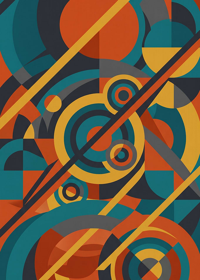 Geometric Abstract Circles and Lines